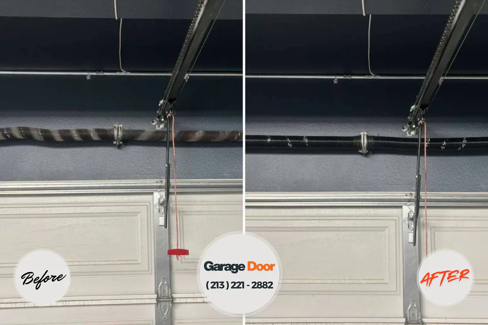 Before and after: garage door repair Montour Falls, NY